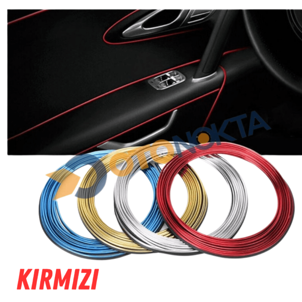 IP Neon Işıksız Torpido Geçmeli Şerit KIRMIZI Point